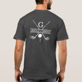 Elegantes Golf Monogram Design T-Shirt (Rückseite)
