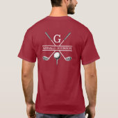 Elegantes Golf Monogram Design T-Shirt (Rückseite)