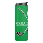 Elegantes Golf Monogram Design Thermosbecher (Nach links gedreht)