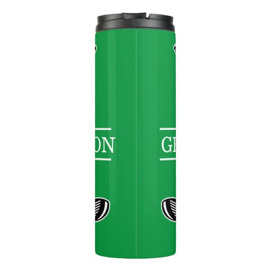 Elegantes Golf Monogram Design Thermosbecher (Rückseite)