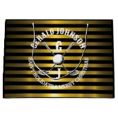Elegantes Golf Monogram für Ferien Große Geschenktüte (Vorderseite)