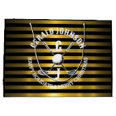 Elegantes Golf Monogram für Ferien Große Geschenktüte (Rückseite)