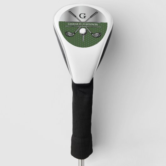 Elegantes Golf Monogram, individuelles Design Headcover (Vorderseite)