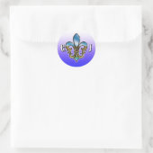 Elegantes Golf-Monogramm-Design Runder Aufkleber (Tasche)