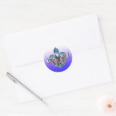 Elegantes Golf-Monogramm-Design Runder Aufkleber (Umschlag)