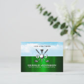 Elegantes Golf-Monogramm-Design Visitenkarte (Stehend Vorderseite)