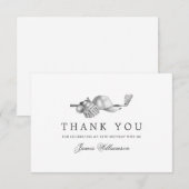 Elegantes Golf Thema 30. Geburtstag Dankeskarte (Vorne/Hinten)