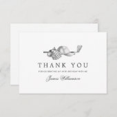 Elegantes Golf Thema 60. Geburtstag Dankeskarte (Vorne/Hinten)