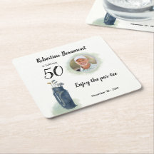 Elegantes Golf-Themen-Foto zum 50. Geburtstag für 