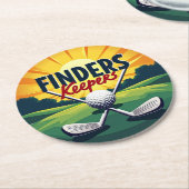 Elegantes Golf Themenwerk für Enthusiasten Runder Pappuntersetzer (Angewinkelt)