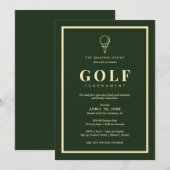 Elegantes Golf-Turnier Einladung (Vorne/Hinten)
