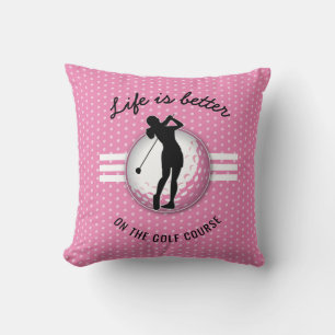 Elegantes Golferinnen-Design Kissen