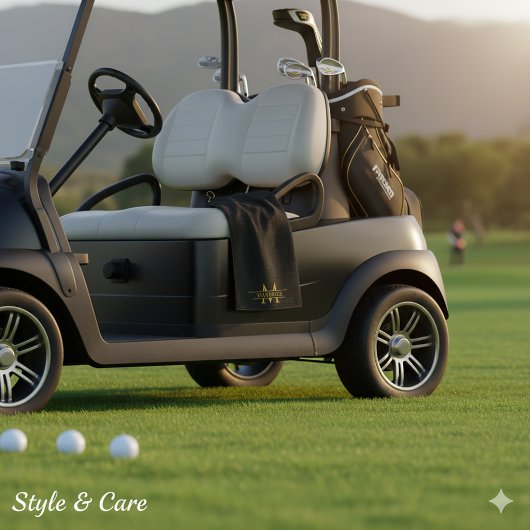 Elegantes Golfhandtuch-Design mit individuellem Na Golfhandtuch