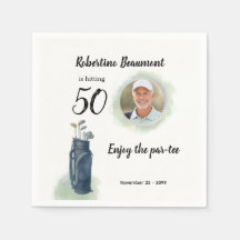 Elegantes Golfthema-Foto zum 50. Geburtstag für He