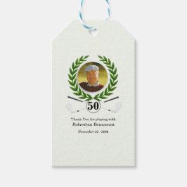 Elegantes Golfthema-Spielerlebnis 50. Geburtstag Geschenkanhänger