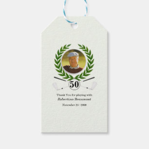 Elegantes Golfthema-Spielerlebnis 50. Geburtstag Geschenkanhänger