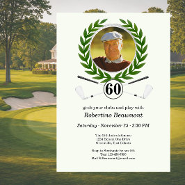 Elegantes Golfthema - Spielerlebnis 60. Geburtstag Einladung