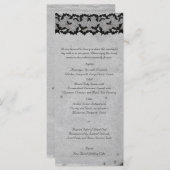 Elegantes Gothic Bat Lace Posh Wedding Menü Menükarte (Vorne/Hinten)