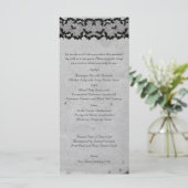 Elegantes Gothic Bat Lace Posh Wedding Menü Menükarte (Stehend Vorderseite)