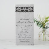 Elegantes Gothic Bat Lace Posh Wedding Programm (Stehend Vorderseite)