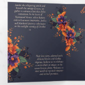 Elegantes Gothic-Complete-Hochzeitsprogramm Dreifach Gefaltete Einladung (Innen Erste Seite)