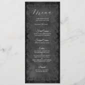 Elegantes Gothic Hochzeitsmenü Menükarte (Vorderseite)