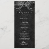Elegantes Gothic Hochzeitsmenü Menükarte (Vorderseite)