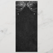 Elegantes Gothic Hochzeitsmenü Menükarte (Rückseite)