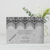 Elegantes Gothic Lace Halloween-Party Einladung (Stehend Vorderseite)