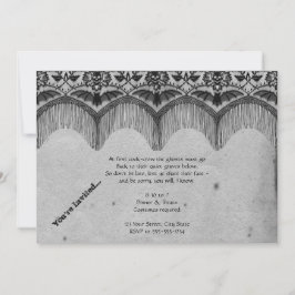 Elegantes Gothic Lace Halloween-Party Einladung