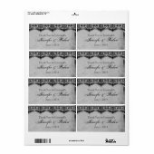 Elegantes Gothic Lace Posh Water Flasche Label (Vorne)