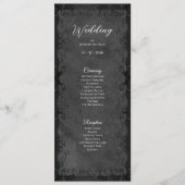 Elegantes gothisches Hochzeitsprogramm Menükarte (Vorderseite)