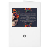 Elegantes gotisches 3D-Blumen-Hochzeitsprogramm (Hinten)