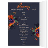Elegantes gotisches 3D-Blumen-Hochzeitsprogramm (Innen (Links))