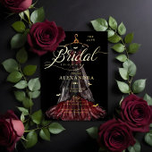 Elegantes Gotisches Black Wedding Dress Brautparty Folieneinladung