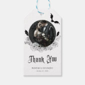 Elegantes Gotisches Blumenhochzeitungs-Foto Geschenkanhänger (Vorderseite)