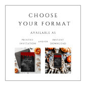 Elegantes gotisches BlütenHalloween Einladung