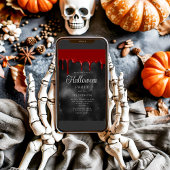 Elegantes gotisches BlütenHalloween Einladung