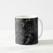 Elegantes gotisches Dekor Kaffeetasse (VorderseiteRechts)