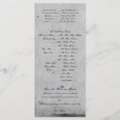 Elegantes gotisches Fledermaus-Spitze-Hochzeitspro Programm (Rückseite)