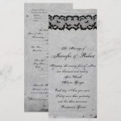 Elegantes gotisches Fledermaus-Spitze-Hochzeitspro Programm (Vorne/Hinten)