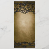 Elegantes Gotisches Halbweitmenü Menükarte (Rückseite)