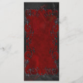 Elegantes Gotisches Halbweitmenü Menükarte (Rückseite)