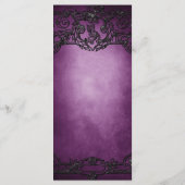 Elegantes Gotisches Halbweitmenü Menükarte (Rückseite)