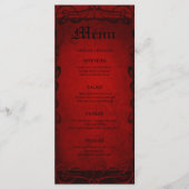 Elegantes Gotisches Halbweitmenü Menükarte (Vorderseite)