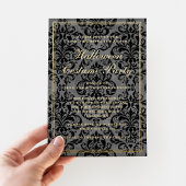 Elegantes Gotisches Halloween-KostümParty Folieneinladung