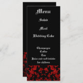 Elegantes Gotisches Hochzeitsmenü Menükarte (Vorne/Hinten)