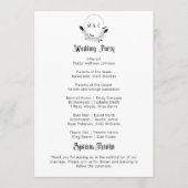 Elegantes Gotisches Hochzeitsprogramm für Flora Programm (Rückseite)