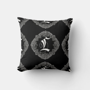 Elegantes gotisches Initial L Kissen