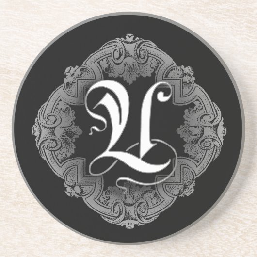 Elegantes gotisches Initial U Untersetzer (Vorne)